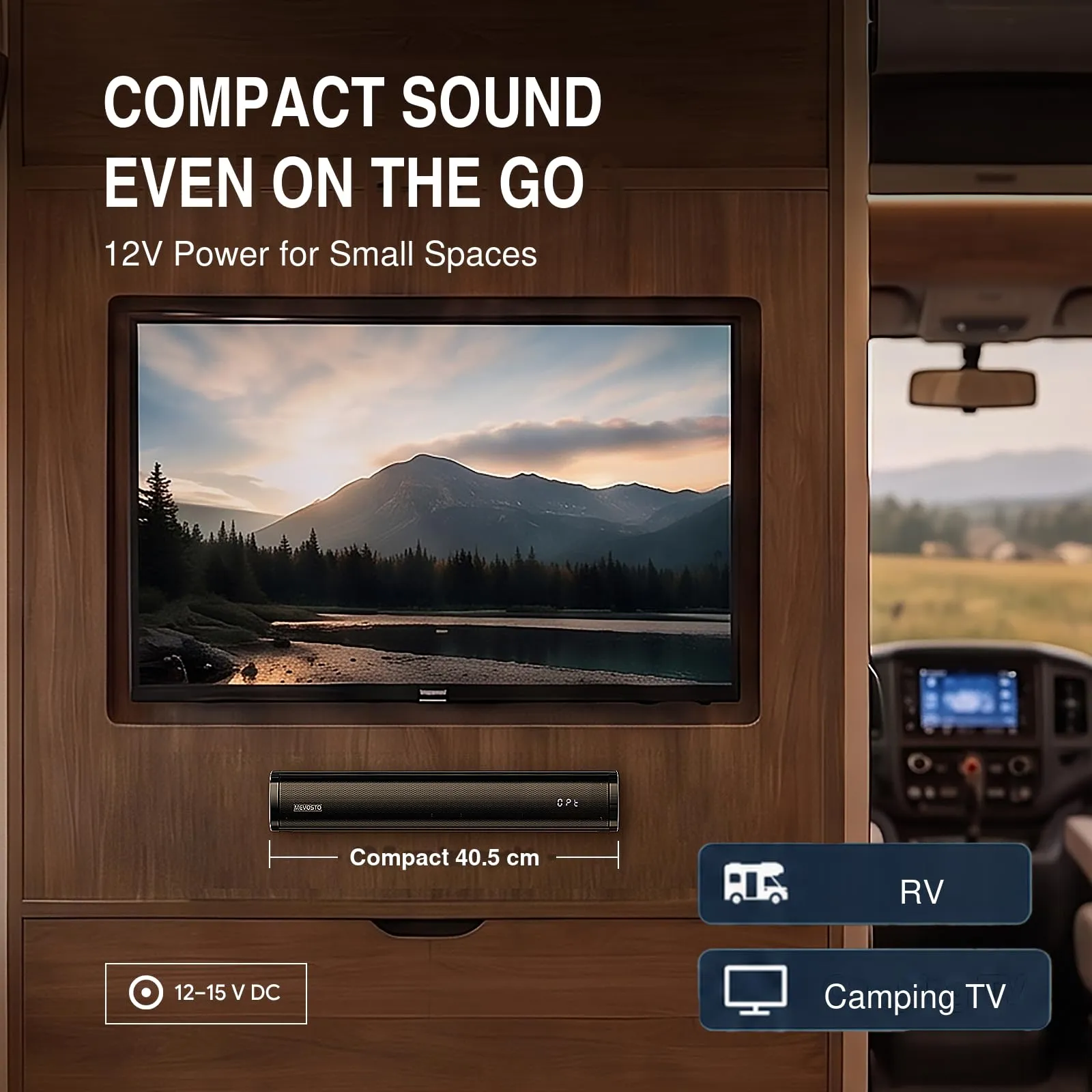 MEVOSTO Soundbar TV con Subwoofer Integrato, 2.1ch Soundbar PC Mini, 60W Casse TV Sound Bar Compatta, Home Theater con USB Digital Audio/BT5.4/Ottico/AUX, Voice Enhance 3 EQ, Montaggio a Parete - immagine 7