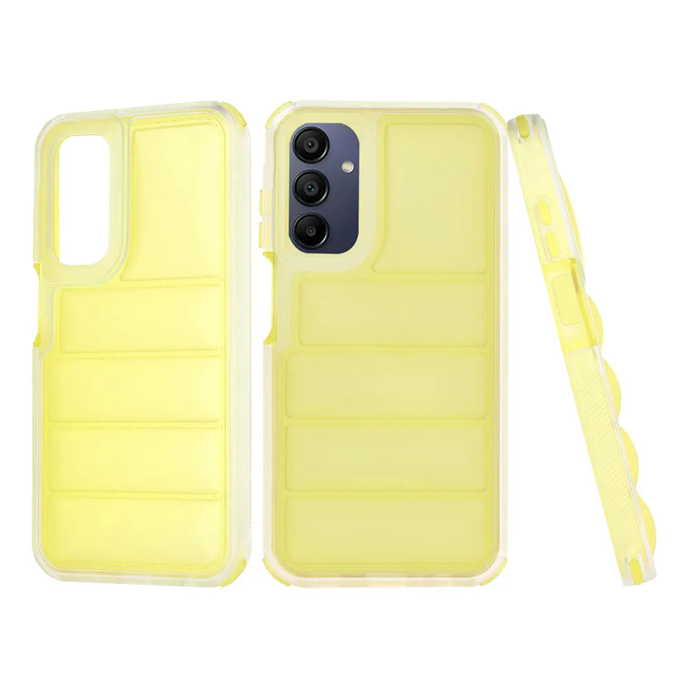 Custodia per Samsung Galaxy A15 5G A156 / A15 A155, Techsuit, Wave Shield, Gialla - immagine 1