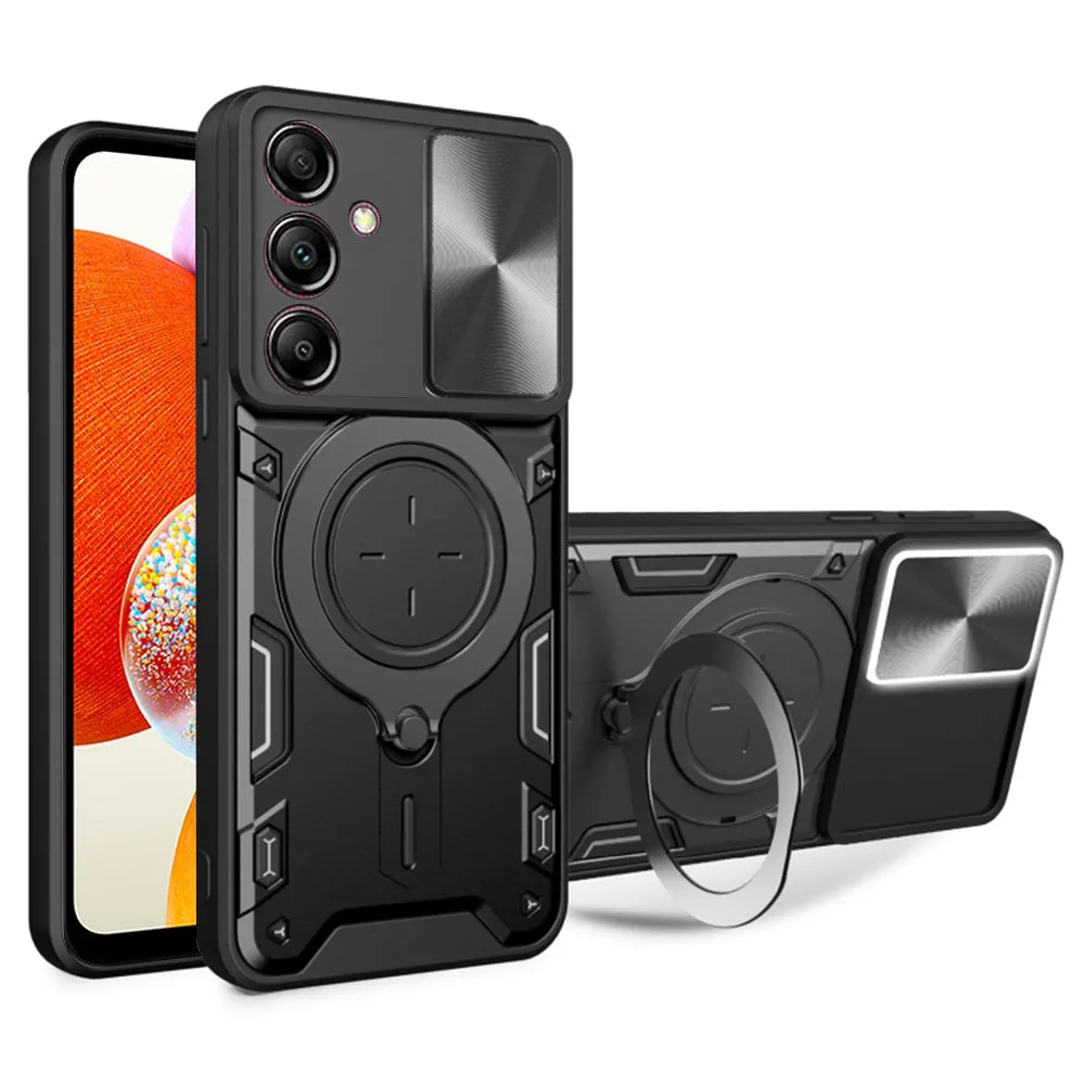Custodia per Samsung Galaxy A14 A145 / A14 5G A146, Techsuit, CamGuard Pro, Nera - immagine 1