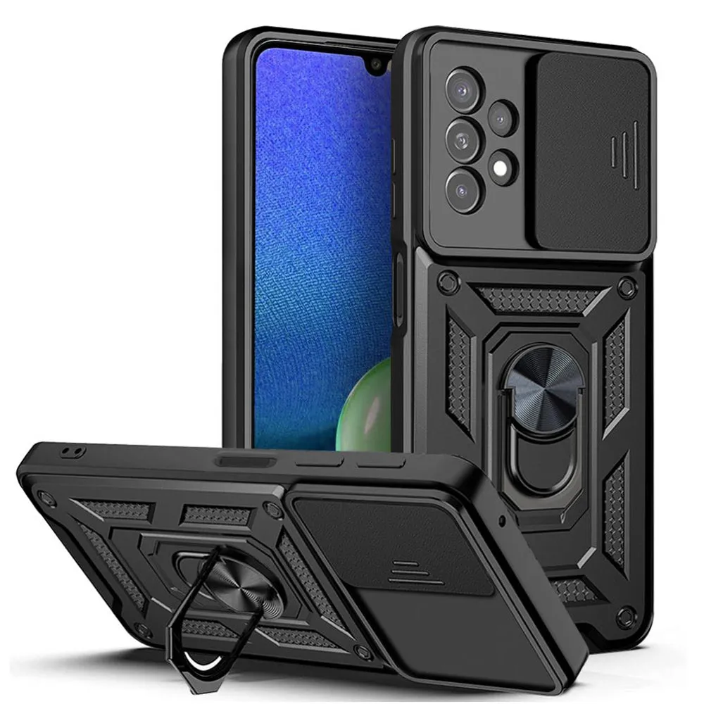 Custodia per Samsung Galaxy A13 A135, Techsuit, CamShield, Nera - immagine 1