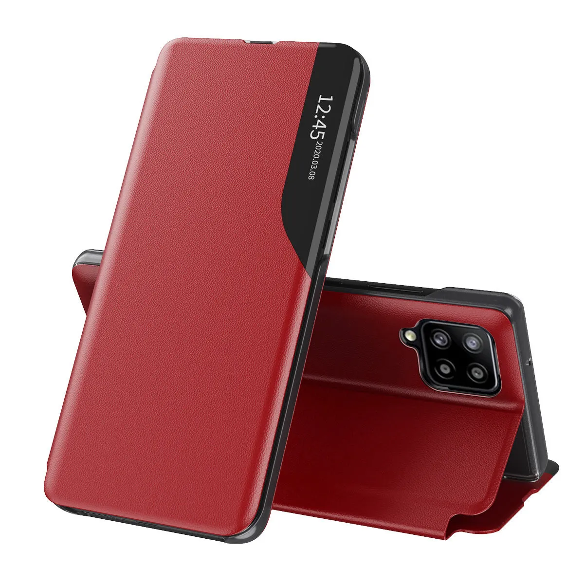 Custodia per Samsung Galaxy A12 Nacho A127 / A12 A125, Techsuit, eFold, Rossa - immagine 1