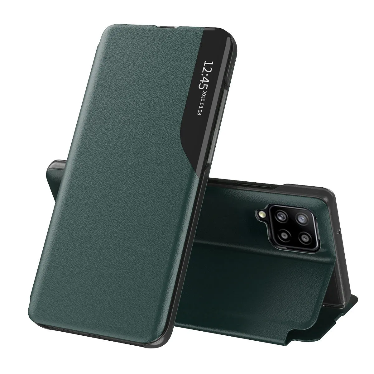Custodia per Samsung Galaxy A12 Nacho A127 / A12 A125, Techsuit, eFold, Verde - immagine 1
