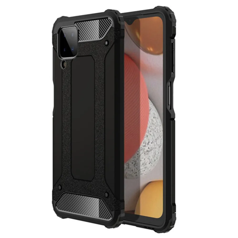 Custodia per Samsung Galaxy A12 Nacho A127 / A12 A125, Techsuit, Hybrid Armor, Nera - immagine 1