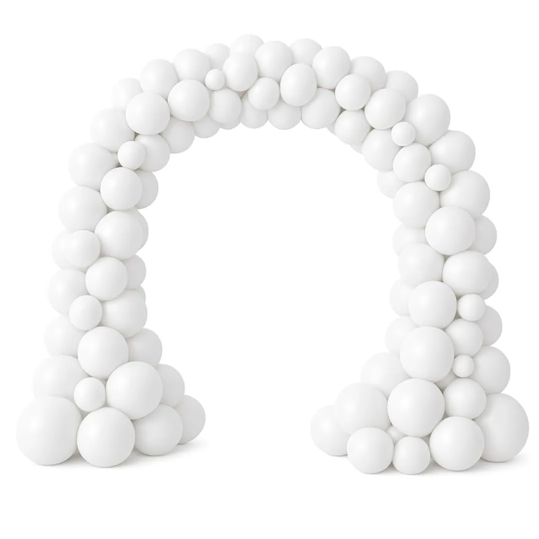 50 Palloncini Bianchi • 30 Cm • Colori Opachi • Qualità Premium • Lattice Naturale Biodegradabili Ecologici • Gonfiabili Aria Elio Acqua • Baby Shower Battesimo Compleanno Feste Matrimonio Arco - immagine 4