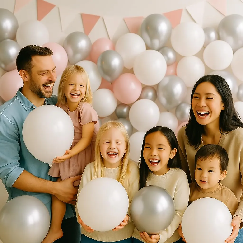 50 Palloncini Bianchi • 30 Cm • Colori Opachi • Qualità Premium • Lattice Naturale Biodegradabili Ecologici • Gonfiabili Aria Elio Acqua • Baby Shower Battesimo Compleanno Feste Matrimonio Arco - immagine 5