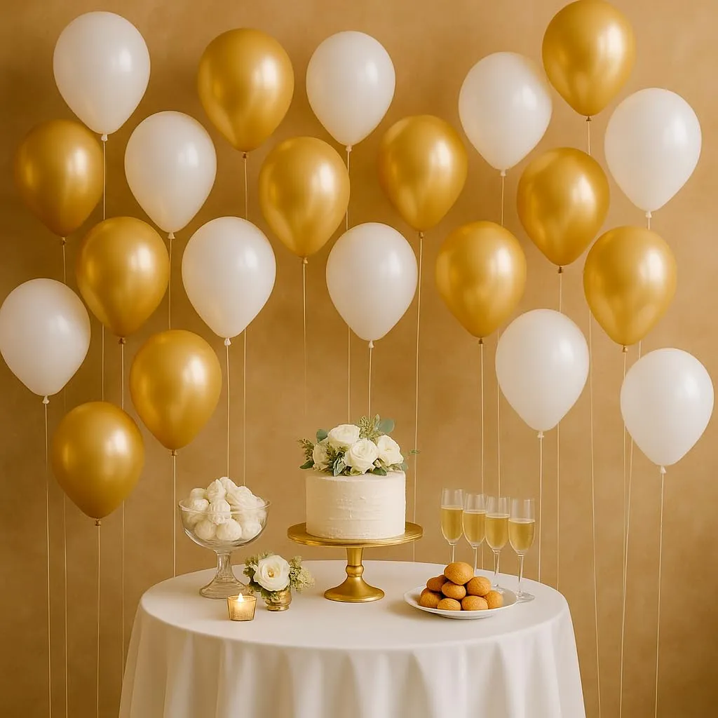 50 Palloncini Bianchi • 30 Cm • Colori Opachi • Qualità Premium • Lattice Naturale Biodegradabili Ecologici • Gonfiabili Aria Elio Acqua • Baby Shower Battesimo Compleanno Feste Matrimonio Arco - immagine 8