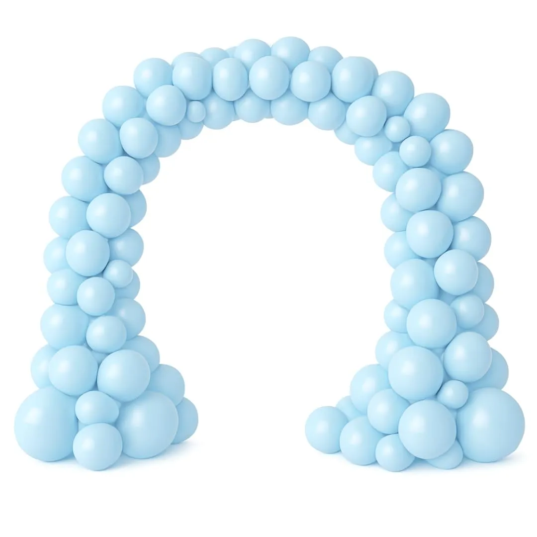 50 Palloncini Blu Pastello Azzurri • 30 Cm • Colori Opachi • Qualità Premium • Lattice Naturale Biodegradabili Ecologici • Gonfiabili Aria Elio Acqua • Baby Shower Battesimo Compleanno Feste Arco - immagine 4