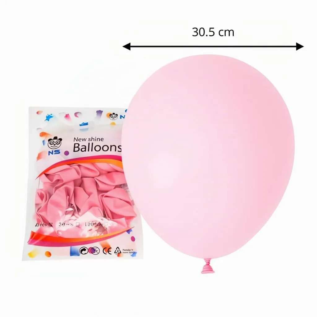 50 Palloncini Rosa Pastello • 30 Cm • Colori Opachi • Qualità Premium • Lattice Naturale Biodegradabili Ecologici • Gonfiabili Aria Elio Acqua • Baby Shower Battesimo Compleanno Feste di Laurea Arco - immagine 2