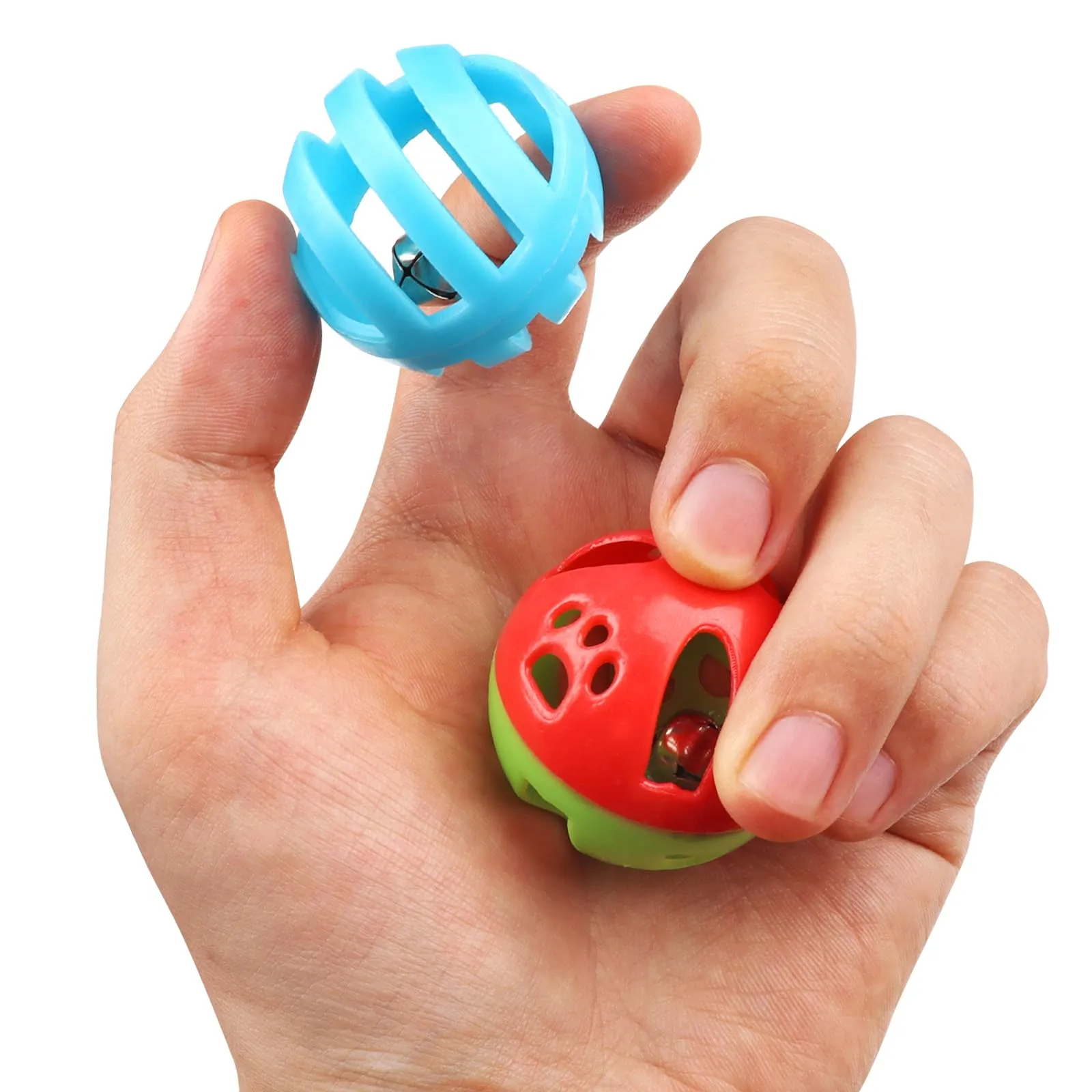 QUOZUO 24 palline giocattolo per gatti, palline colorate con rumore, giocattolo interattivo per gatti - immagine 5