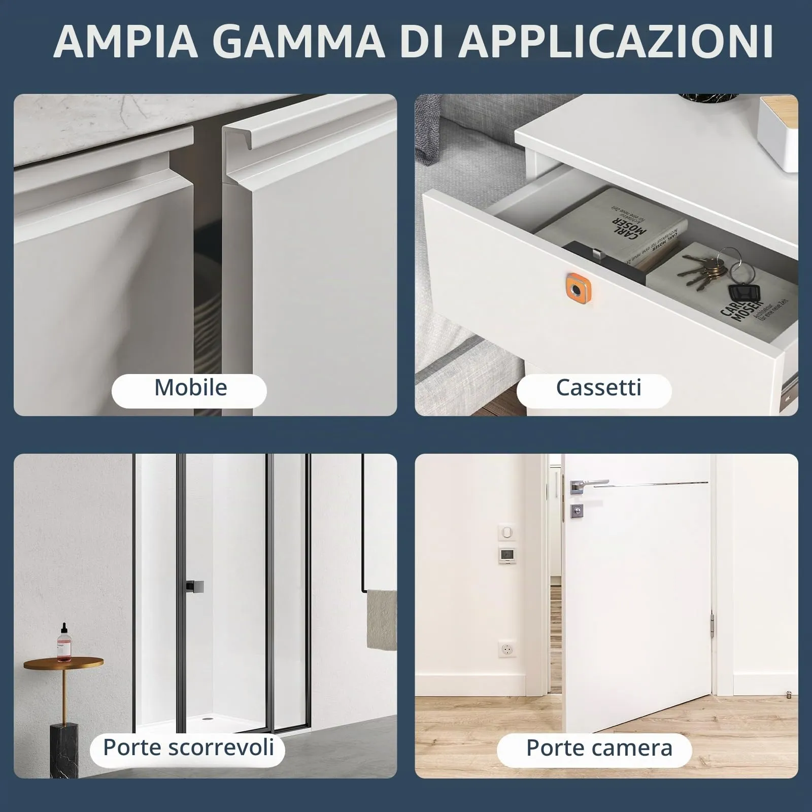 Romon Fermaporta Bambini, Schiuma, 16Pcs Bianco - immagine 6