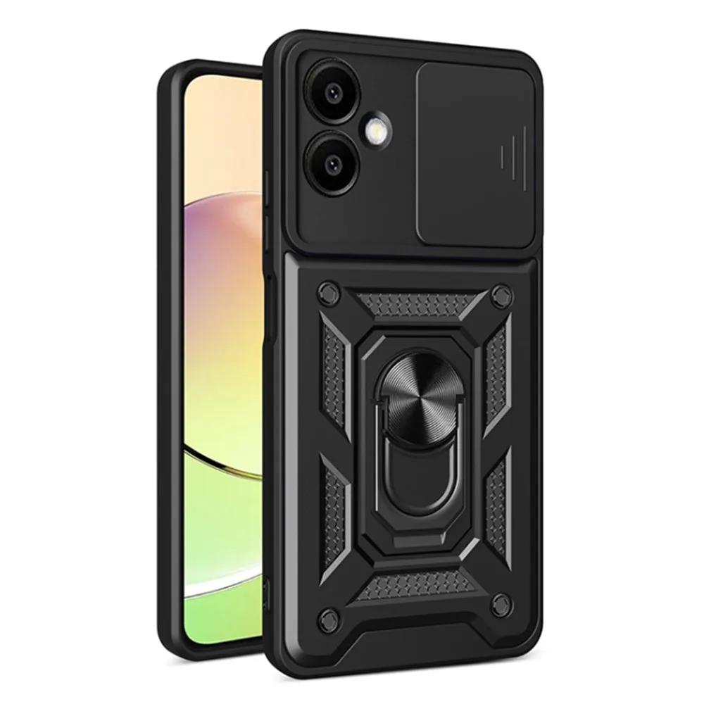 Custodia per Samsung Galaxy A06 A065, Techsuit, CamShield, Nera - immagine 1