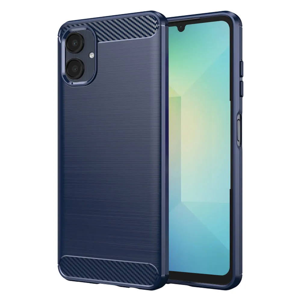 Custodia per Samsung Galaxy A06 A065, Techsuit, Carbonio, Blu - immagine 1
