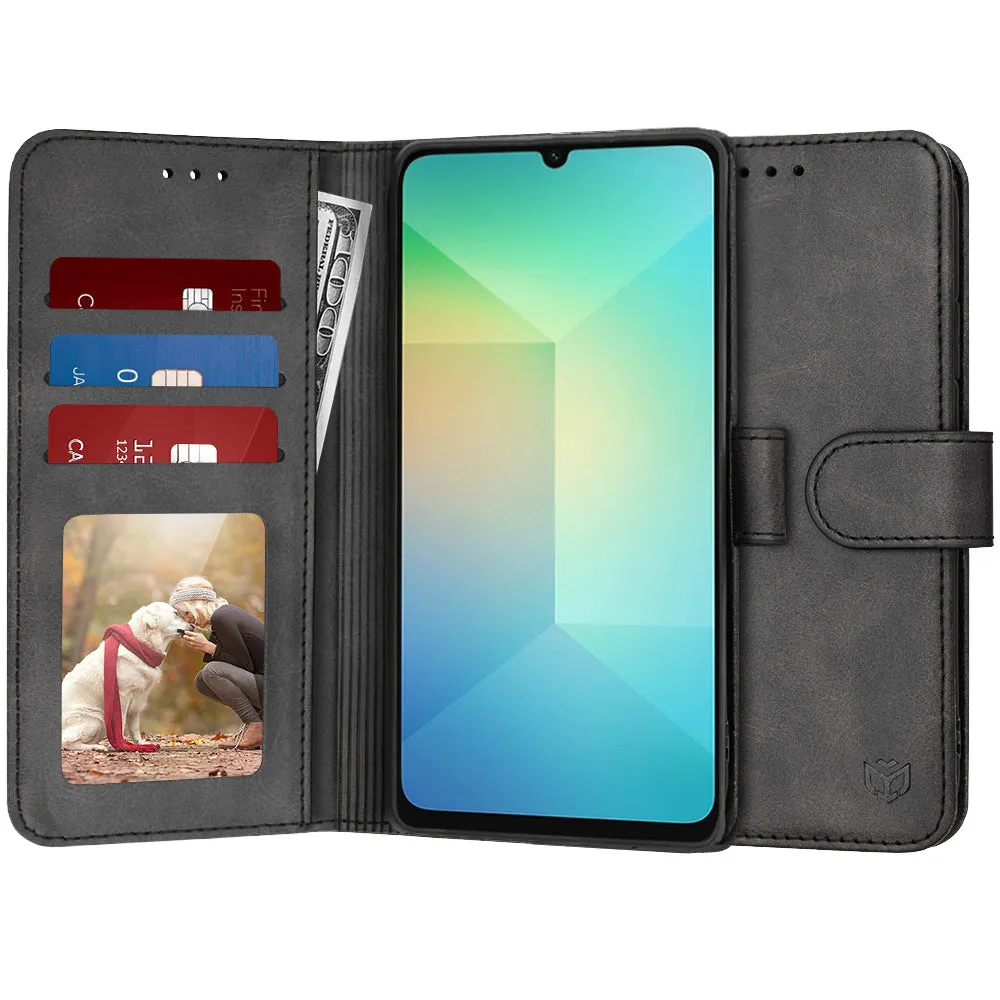 Custodia per Samsung Galaxy A06 A065, Techsuit, Diary Book, Nera - immagine 1