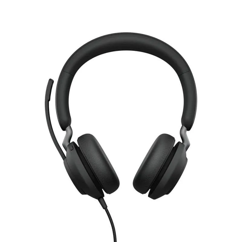 Auricolari Jabra Evolve2 40 SE con cavo USB-C per chiamate e musica con Cancellazione Rumore passiva, microfono e Busylight, nero - immagine 1