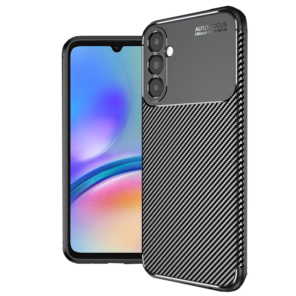 Custodia per Samsung Galaxy A05s A057, Techsuit, CarbonFiber, Nera - immagine 1