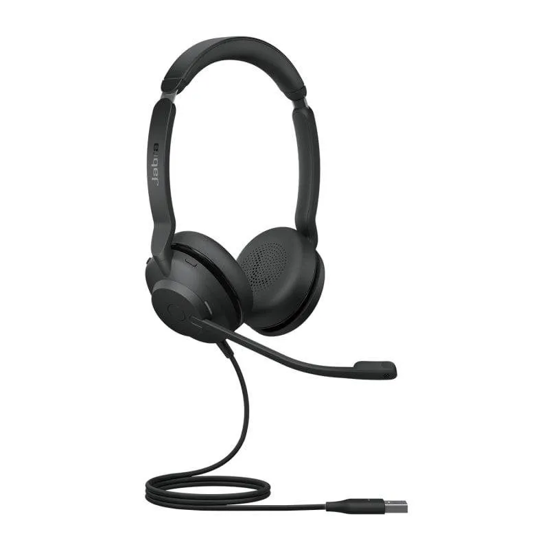 Auricolari Jabra Evolve2 30 con cavo USB-A per ufficio e call center neri - immagine 1
