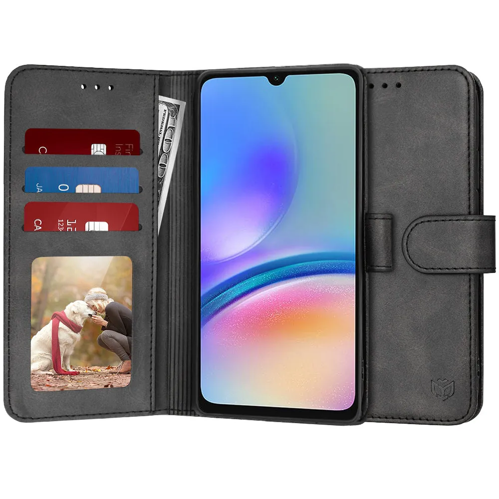 Custodia per Samsung Galaxy A05s A057, Techsuit, Diary Book, Nera - immagine 1