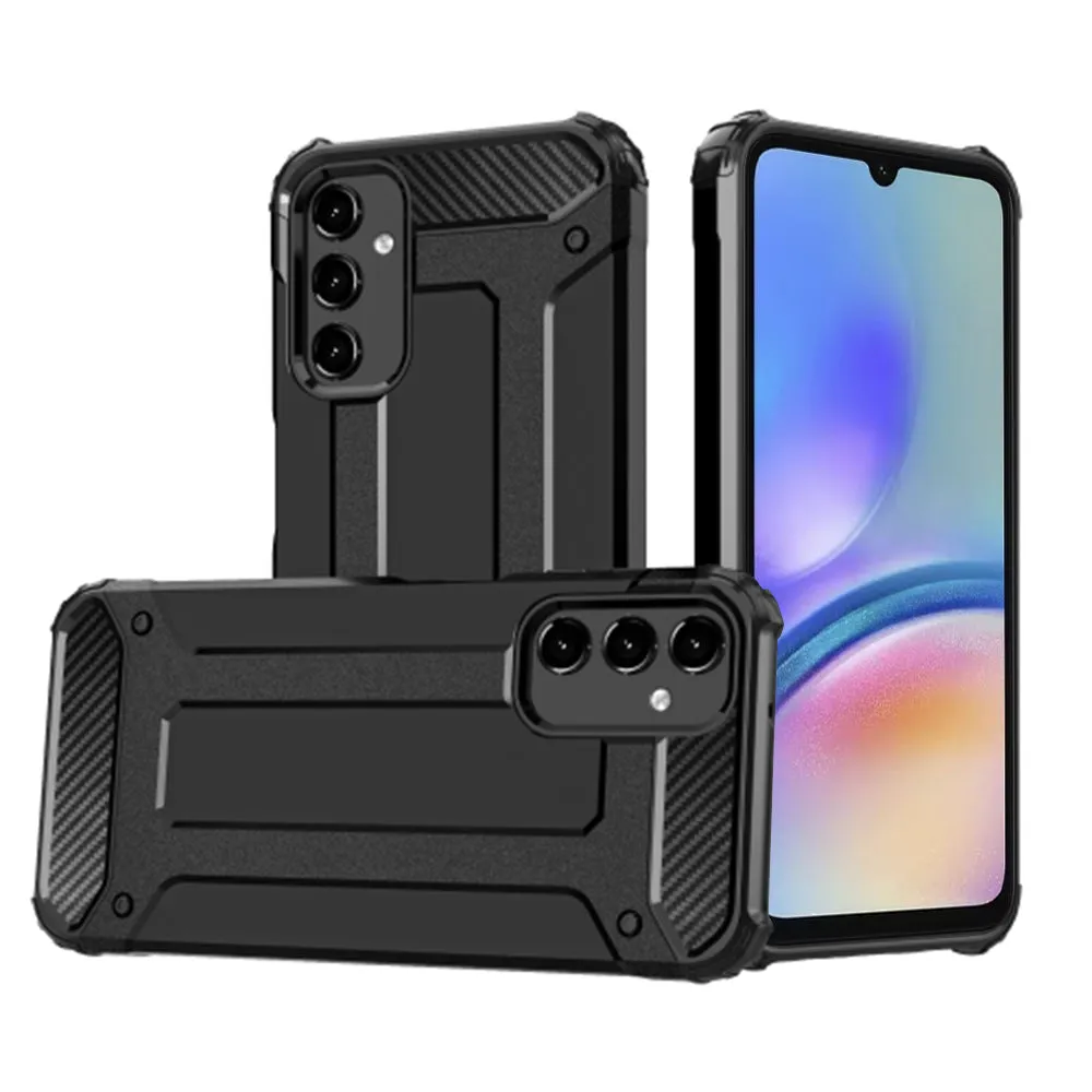 Custodia per Samsung Galaxy A05s A057, Techsuit, Hybrid Armor, Nera - immagine 1