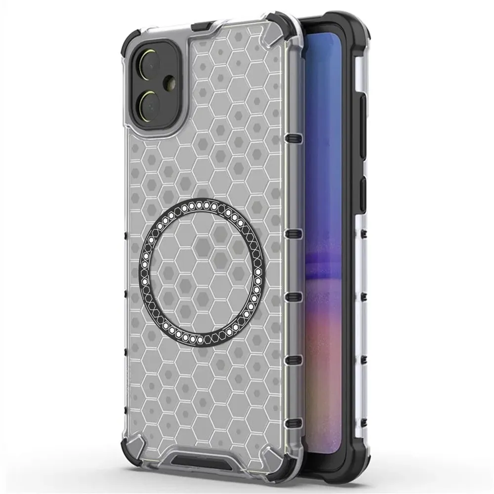 Custodia MagSafe per Samsung Galaxy A05 A055, Techsuit, HoneyComb Shield, Bianca - immagine 1