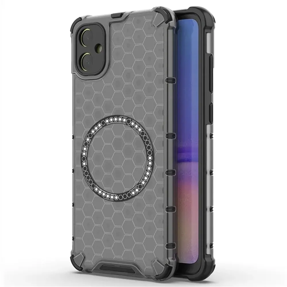 Custodia MagSafe per Samsung Galaxy A05 A055, Techsuit, HoneyComb Shield, Nera - immagine 1