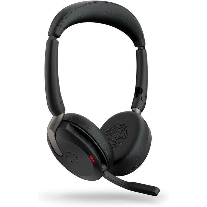 Cuffie Jabra Evolve2 65 Flex wireless Bluetooth con cancellazione rumore, microfono boom, pieghevoli, nere - immagine 1