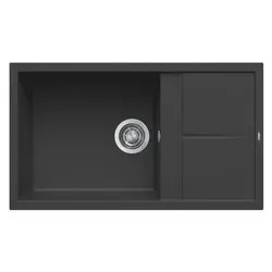 Lavello 1 vasca (86x50cm) Flow Pro UNICO 410 Black edition Opaco LGU41040BKM - immagine 1