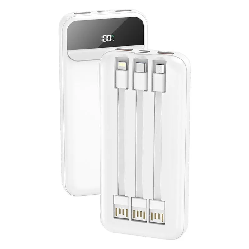 Cool Power Bank 10.000 mAh Ricarica rapida 22,5 W 3 cavi Bianco - immagine 1