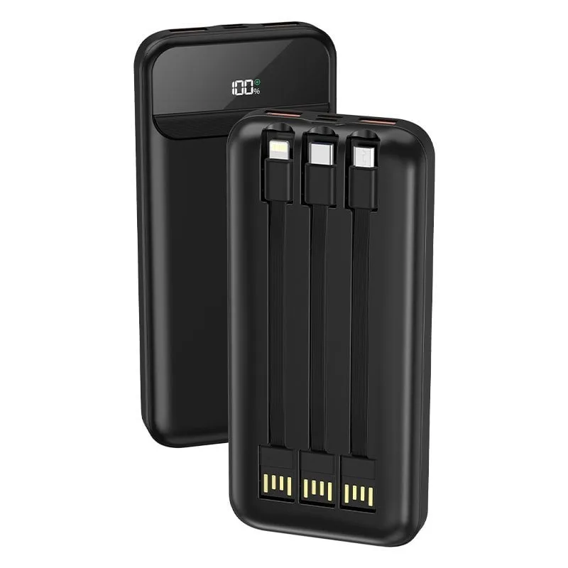 Cool Power Bank 10.000 mAh Ricarica rapida 22,5 W 3 cavi Nero - immagine 1