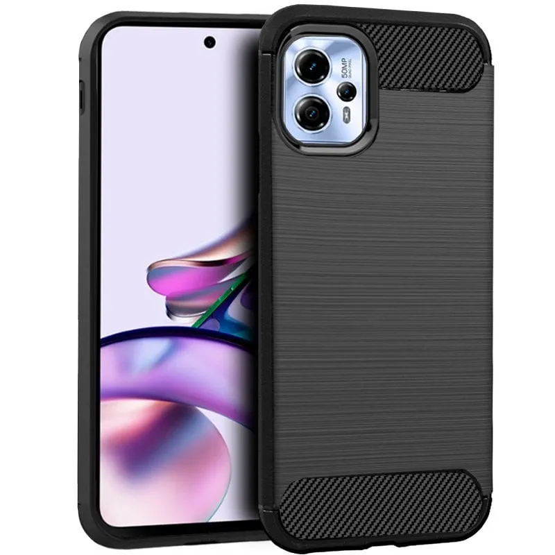 Fantastica custodia in carbonio nero per Motorola Moto G13/G23 - immagine 1
