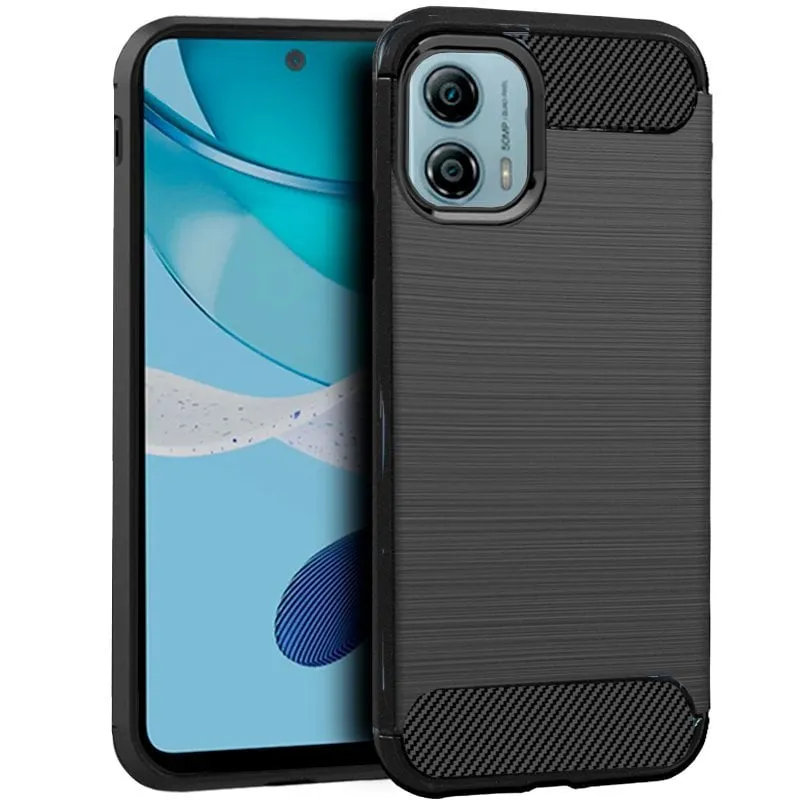 Raffinata custodia in carbonio nero per Motorola Moto G53 5G - immagine 1
