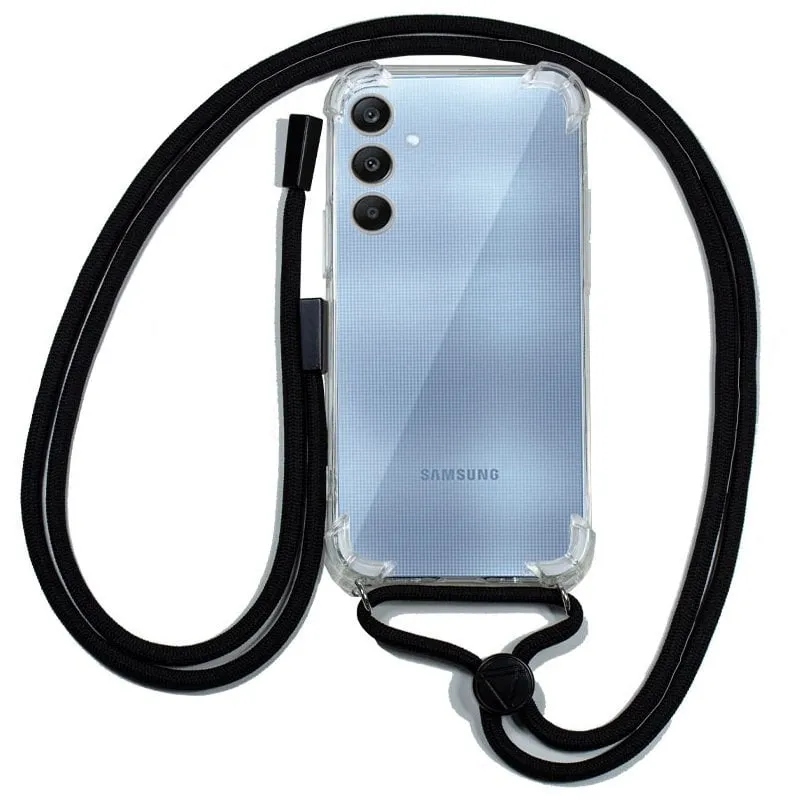 Custodia in cordoncino nero per Samsung Galaxy A25 5G - immagine 1