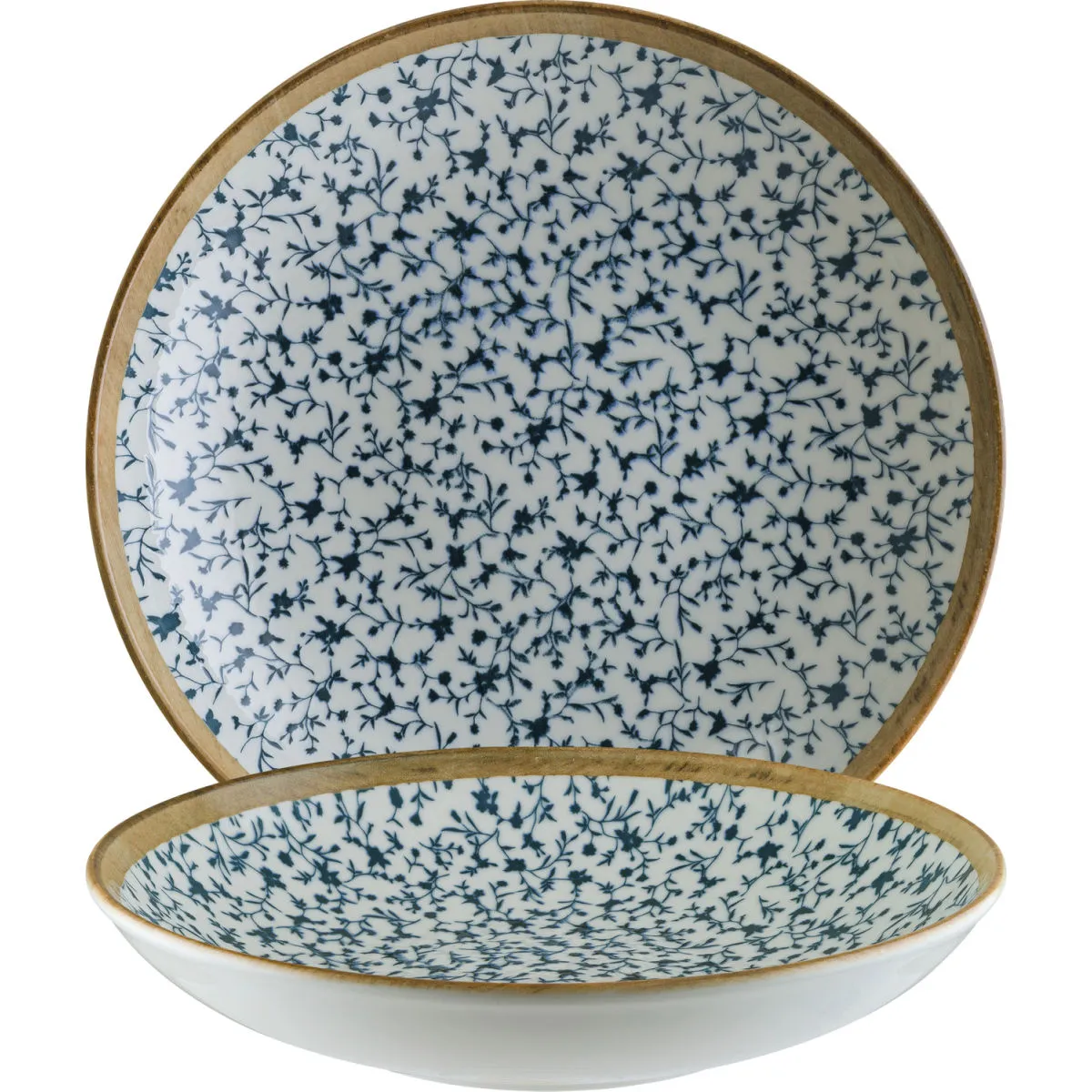 6x Bonna Piatto fondo Calif; 1000 ml, 23x4 cm (ØxH); bianco/blu/verde; rotonda; 6 pz. / Pacco - immagine 1