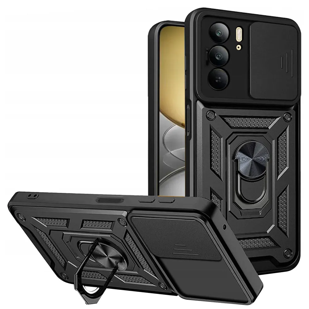 Custodia per Realme C75 5G / 14x, Techsuit, CamShield, Nera - immagine 1