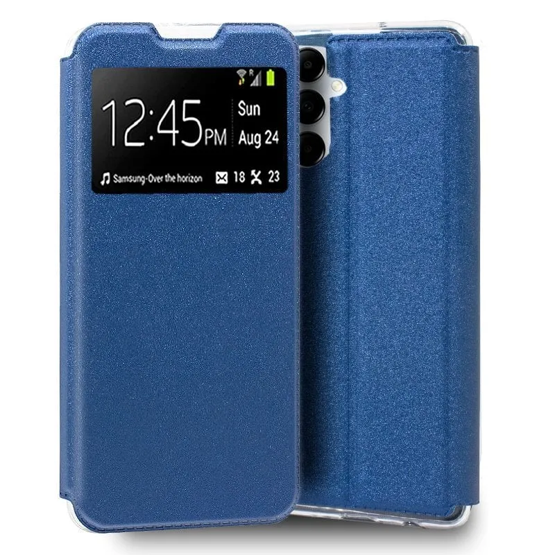 Custodia Flip Cover Blu Semplice e Cool per Samsung Galaxy A05s - immagine 1