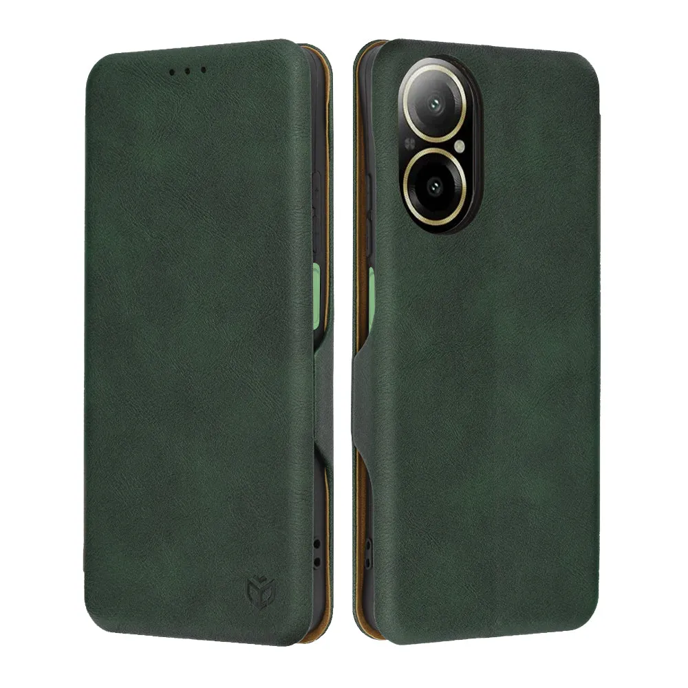 Custodia per Realme C67 4G, Techsuit, Safe Wallet Plus, Verde - immagine 1