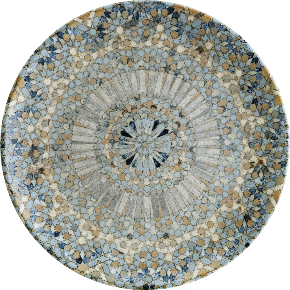 12x Bonna Piatto piano Luca Mosaic; 27 cm (Ø); arancione/blu scuro/blu chiaro/giallo/bianco; rotonda; 12 pz. / Pacco - immagine 1