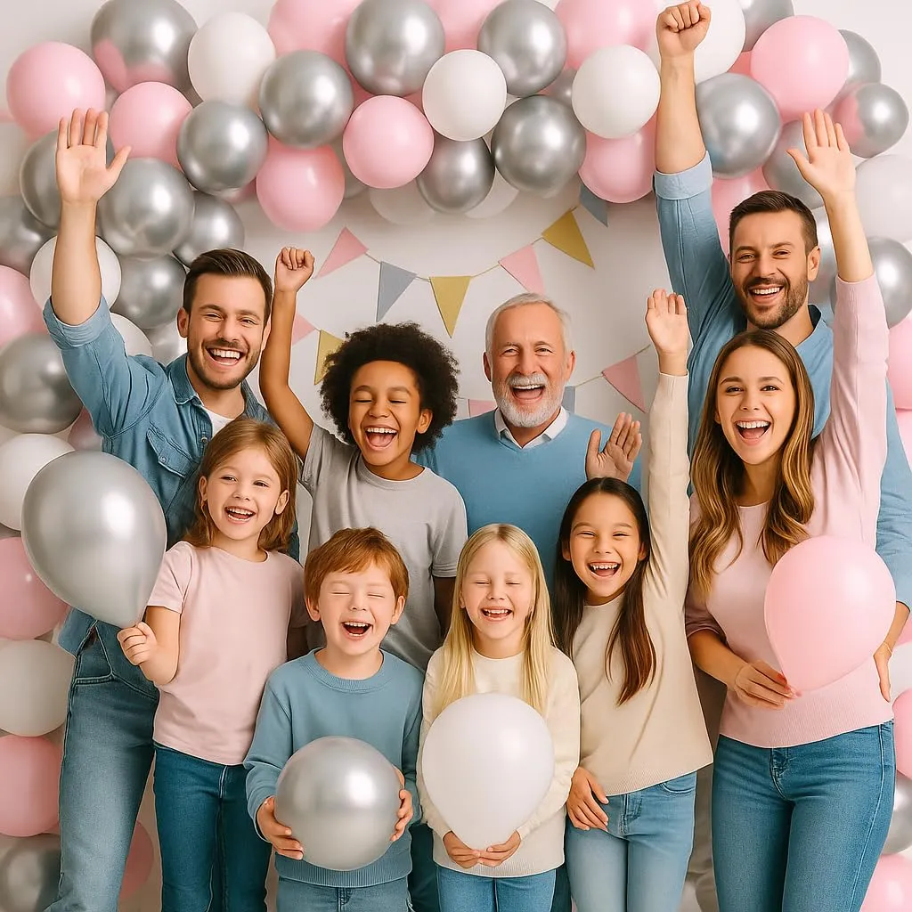 50 Palloncini Argento • 30 Cm • Colori Metallizzati Lucenti • Qualità Premium • Lattice Naturale Biodegradabili Ecologici • Gonfiabili Aria Elio Acqua • Baby Shower Compleanno Laurea Matrimonio Arco - immagine 5