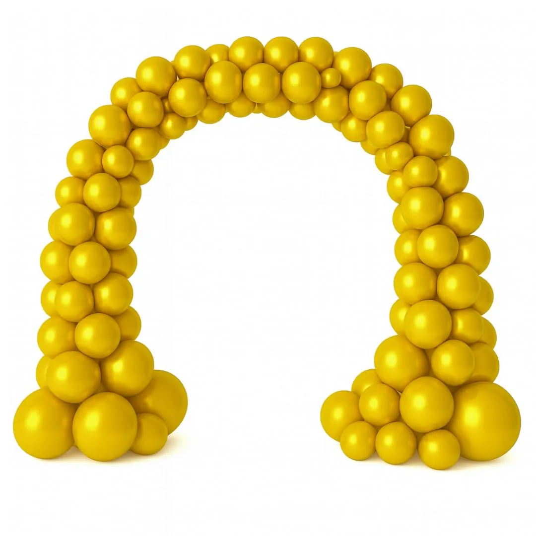 50 Palloncini Oro • 30 Cm • Colori Metallizzati Lucenti • Qualità Premium • Lattice Naturale Biodegradabili Ecologici • Gonfiabili Aria Elio Acqua • Baby Shower Feste Compleanno Laurea Matrimonio Arco - immagine 4