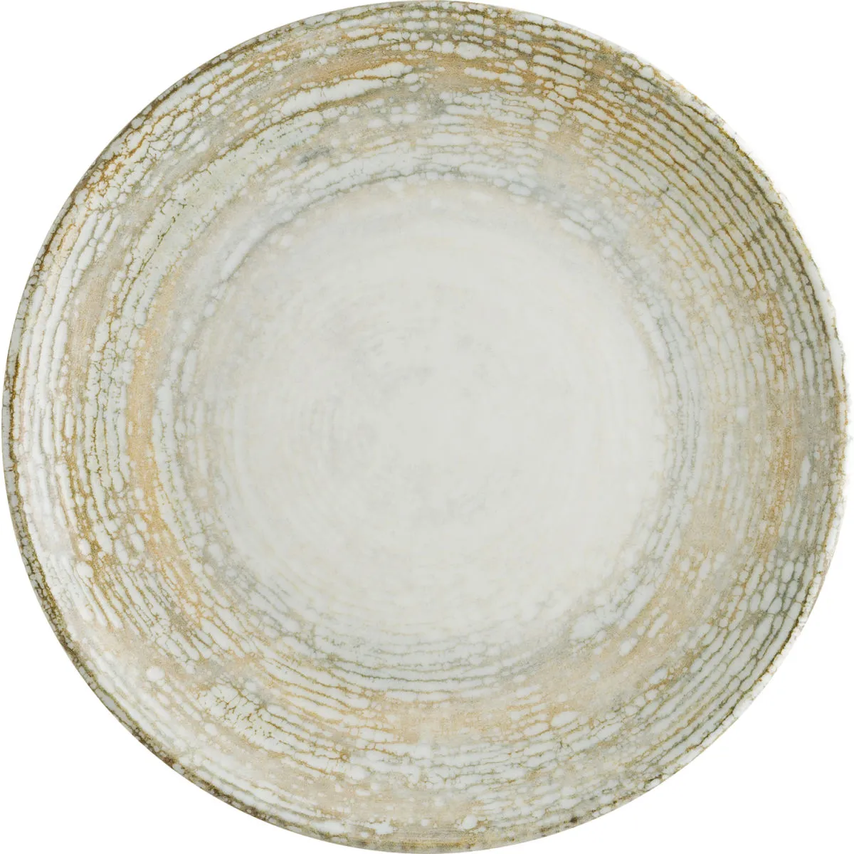 12x Bonna Piatto piano Patera; 25 cm (Ø); bianco/beige; rotonda; 12 pz. / Pacco - immagine 1