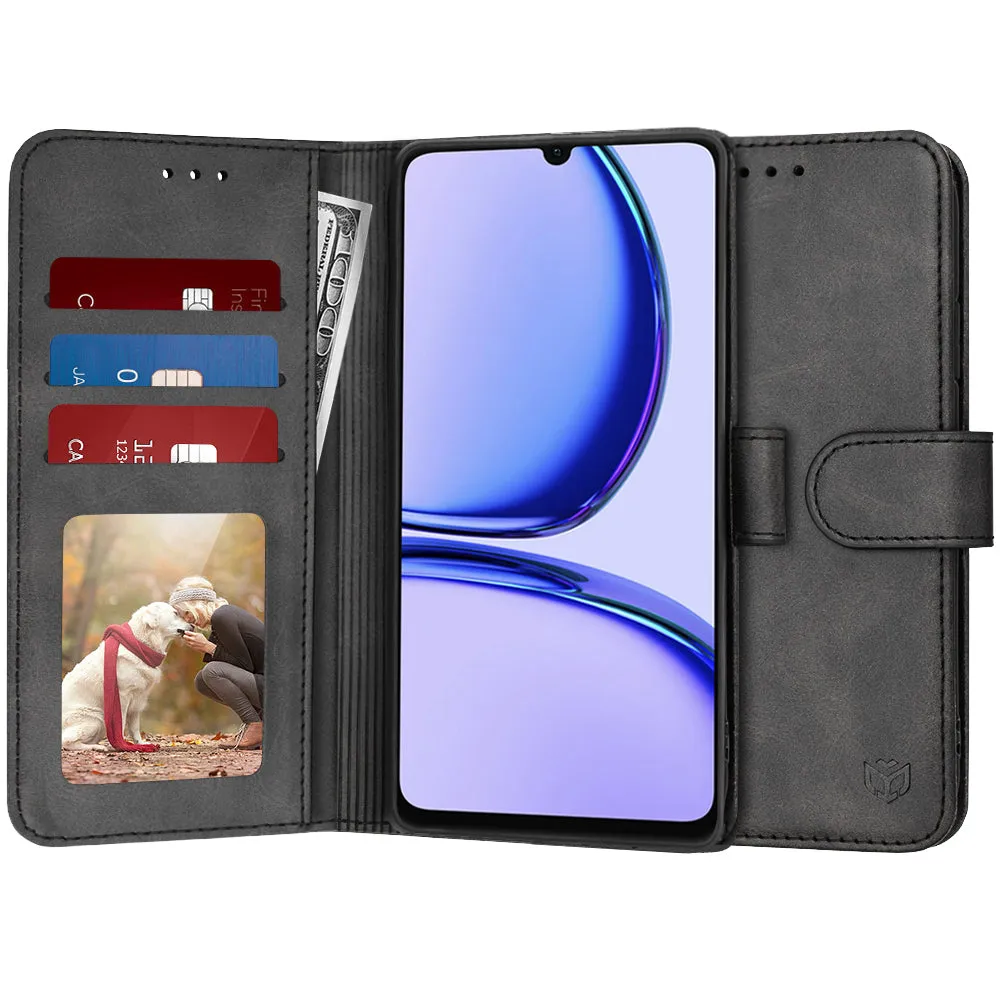 Custodia per Realme C53, Techsuit, Diary Book, Nera - immagine 1