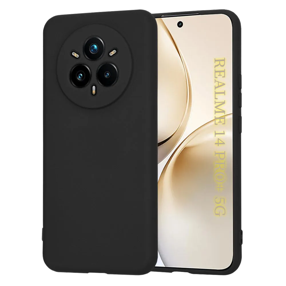 Custodia per Realme 14 Pro+, Techsuit, SoftFlex, Nera - immagine 1
