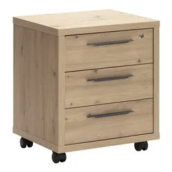 DISEGNO Cassettiera ufficio 3 Cassetti Rovere artisan evo (50cm) - immagine 1