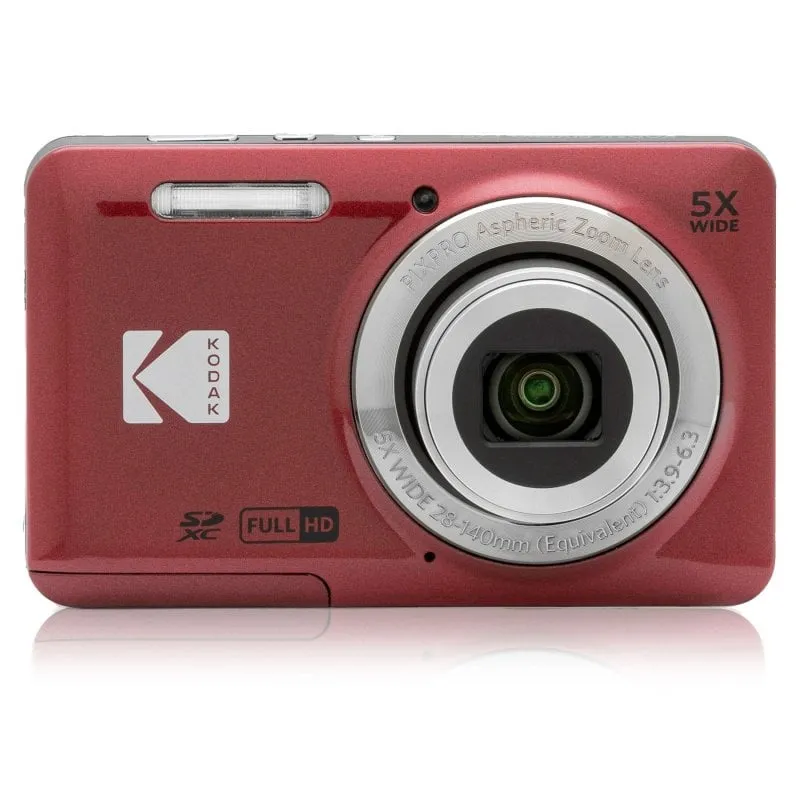 Fotocamera digitale compatta Kodak Pixpro FZ55 rossa Rosso - immagine 1