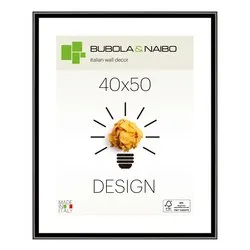 Cornice legno (40x50cm) DESIGN FRANK Nero lucido 12 NE 17 - immagine 1