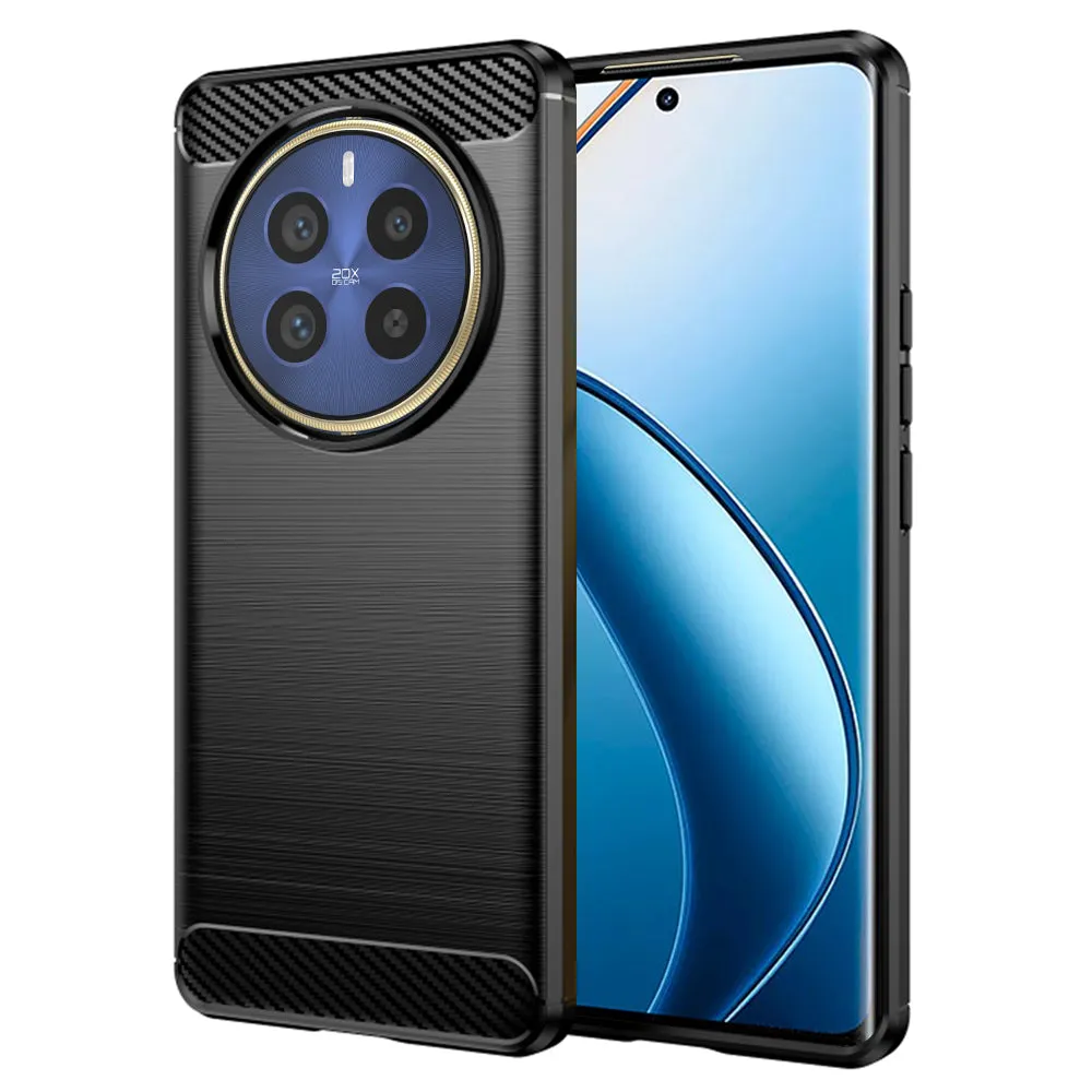 Custodia per Realme 12 Pro / 12 Pro+, Techsuit, Carbonio, Nera - immagine 1