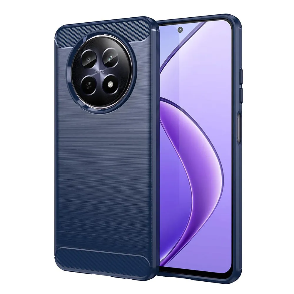Custodia per Realme 12, Techsuit, Carbonio, Blu - immagine 1