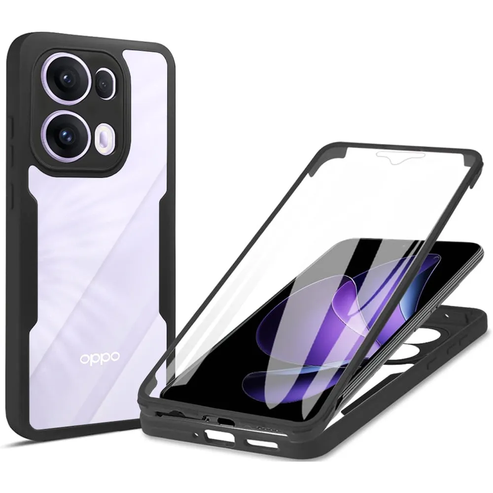 Custodia per Oppo Reno13 Pro, Techsuit, ColorVerse 360, Nera - immagine 1