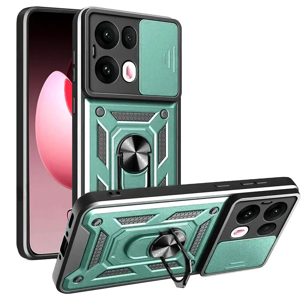 Custodia per Oppo Reno13 Pro, Techsuit, CamShield, Verde - immagine 1