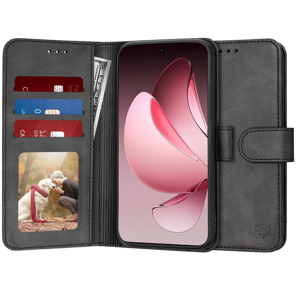 Custodia per Oppo Reno13 Pro, Techsuit, Diary Book, Nera - immagine 1