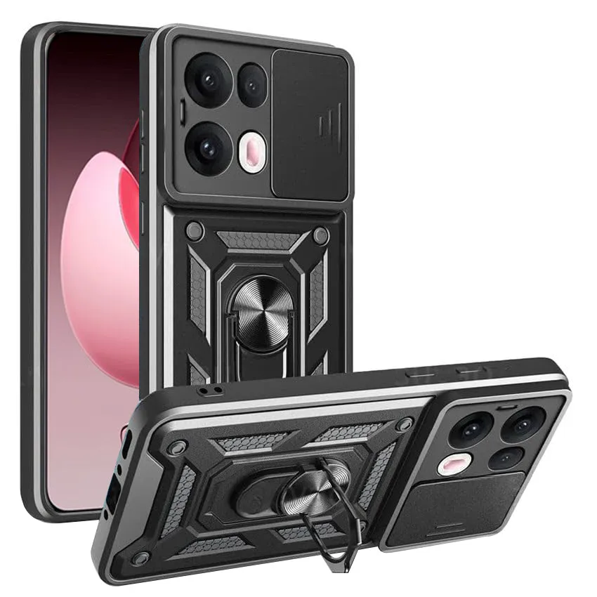 Custodia per Oppo Reno13 Pro, Techsuit, CamShield, Nera - immagine 1